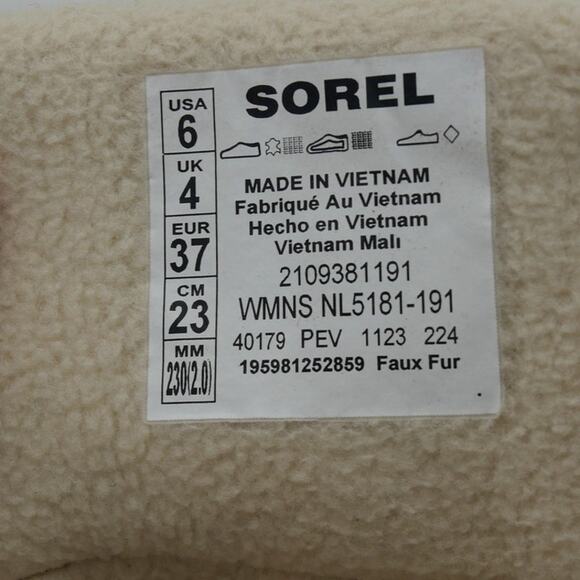 NEW Sorel Women's 6 Ona Ave Alpine Waterproof Boots Cream Chalk - Picture 7 of 8